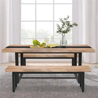 Bancs de table de cuisine intérieure de ferme