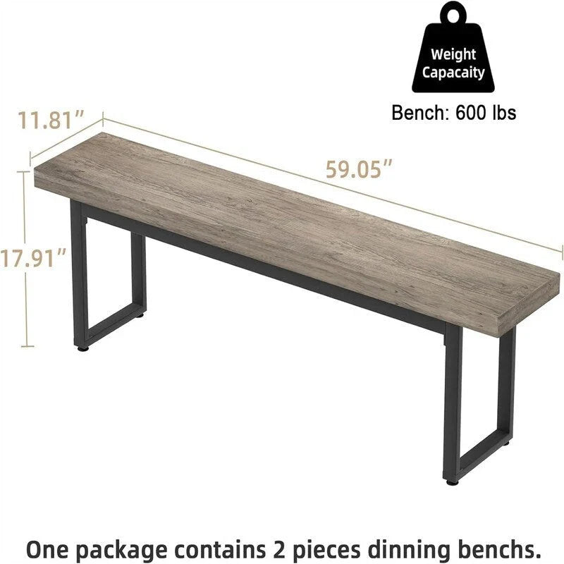 Bancs de table de cuisine farmhouse d'intérieur