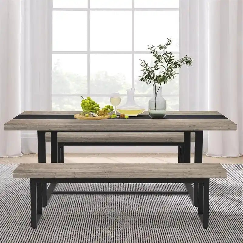 Bancs de table de cuisine farmhouse d'intérieur
