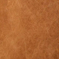 Pouf Turin Poly & Bark en cuir véritable pleine fleur italien Cognac Tan avec pieds en bois