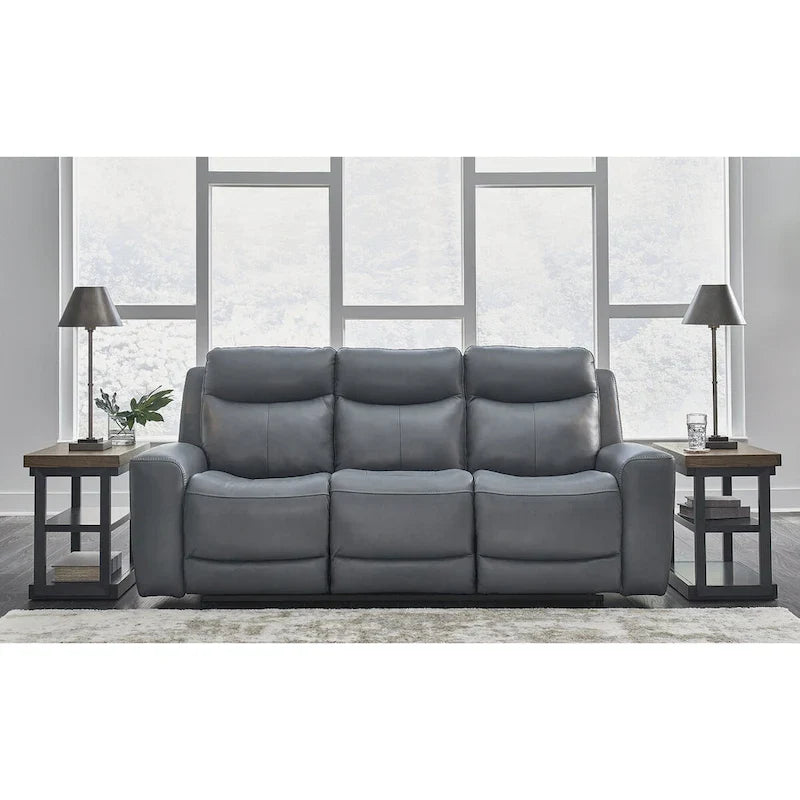 Canapé inclinable électrique Signature Design by Ashley Mindanao Steel - 89 larg. x 42 prof. x 43 haut.