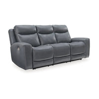 Canapé inclinable électrique Signature Design by Ashley Mindanao Steel - 89 larg. x 42 prof. x 43 haut.