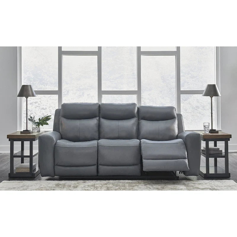 Canapé inclinable électrique Signature Design by Ashley Mindanao Steel - 89 larg. x 42 prof. x 43 haut.