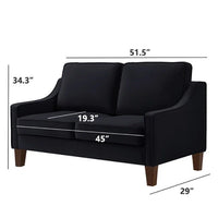 Causeuse 2 places en velours moderne pour salon