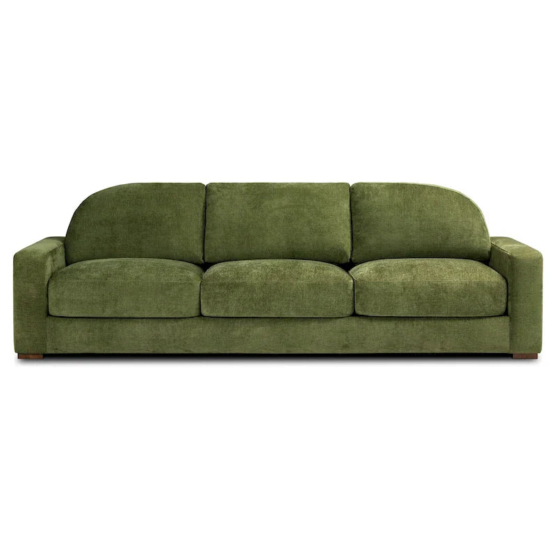 Canapé Poly & Bark Fano 99 en velours vert vieilli