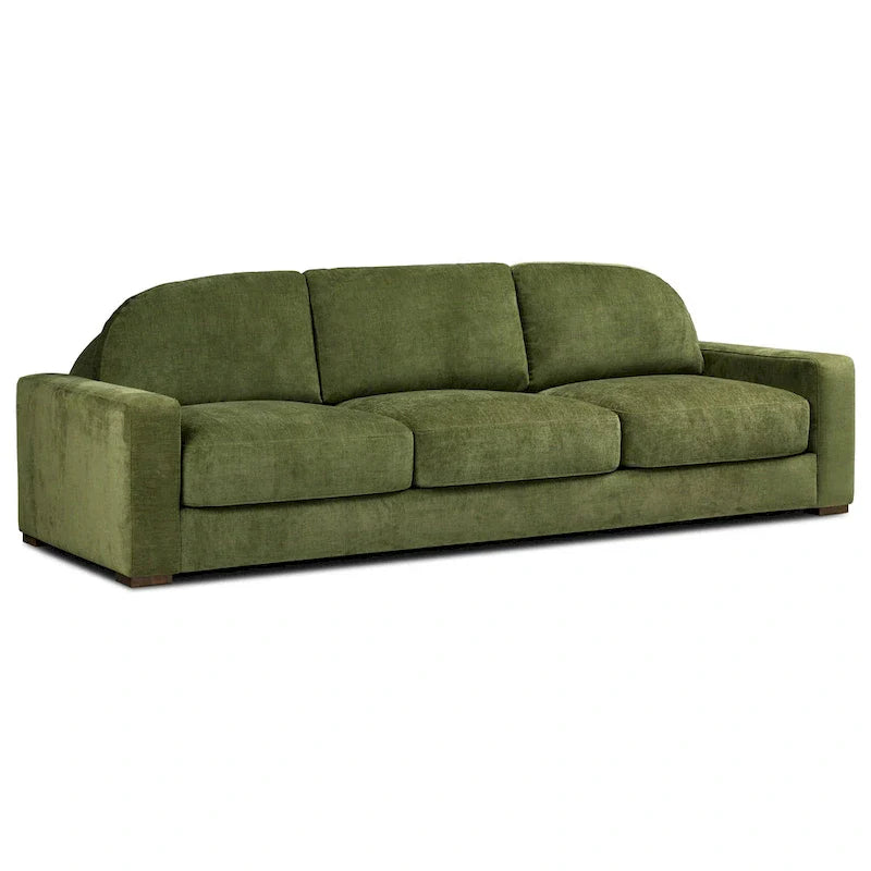 Canapé Poly & Bark Fano 99 en velours vert vieilli