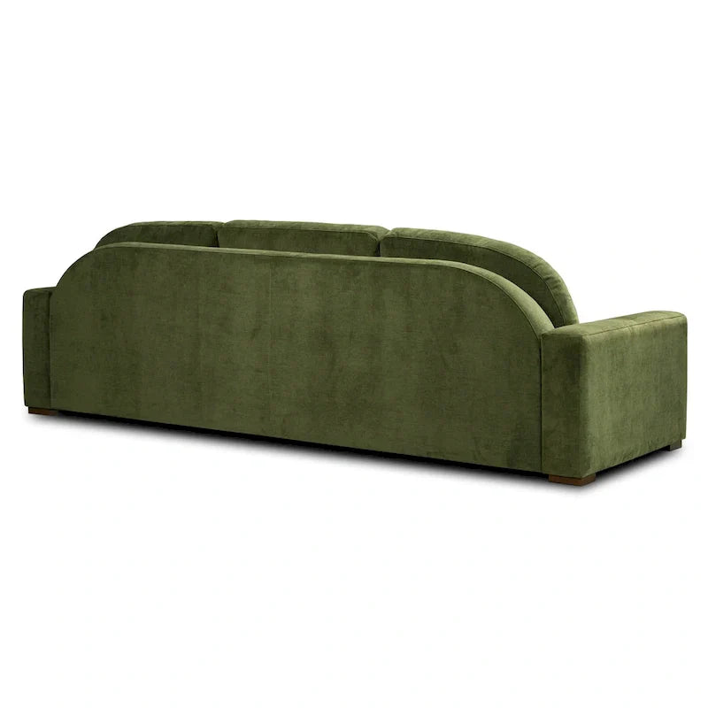 Canapé Poly & Bark Fano 99 en velours vert vieilli