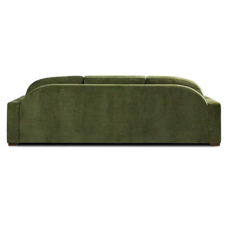 Canapé Poly & Bark Fano 99 en velours vert vieilli