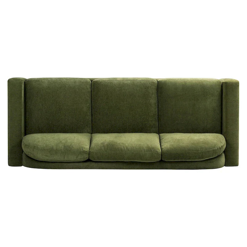 Canapé Poly & Bark Fano 99 en velours vert vieilli