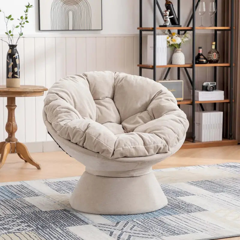 Grand fauteuil d'appoint pivotant à 360° pour salon et chambre