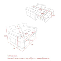 Canapé-lit 2 places avec prise USB, poches latérales et coussin lombaire