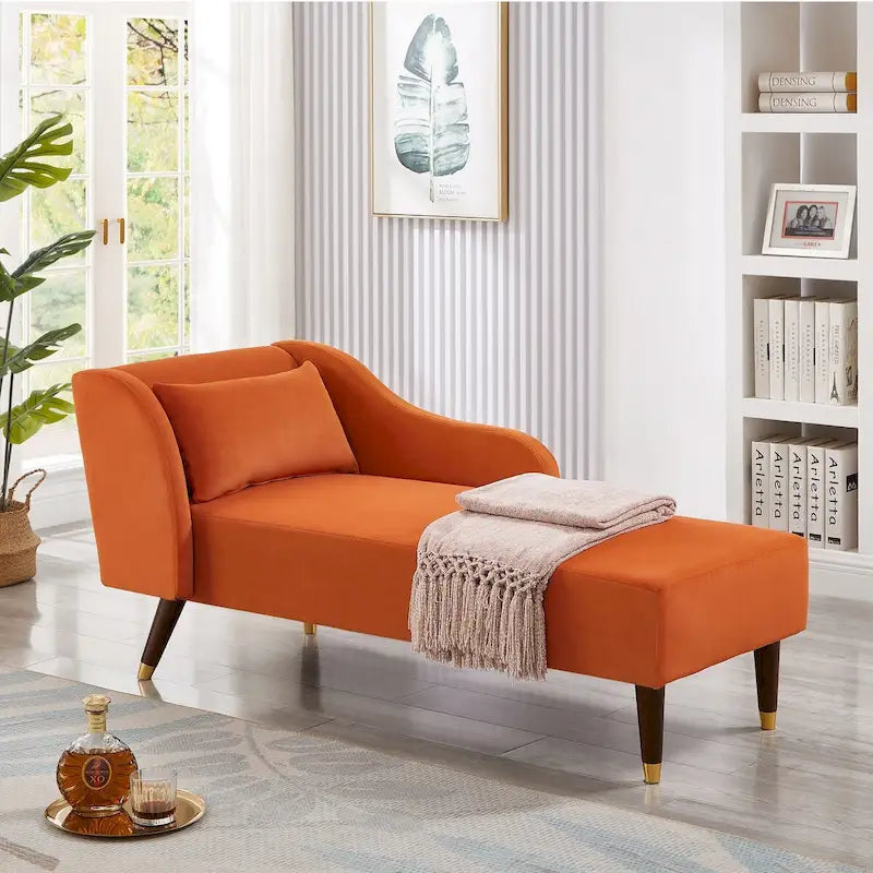Méridienne moderne en velours