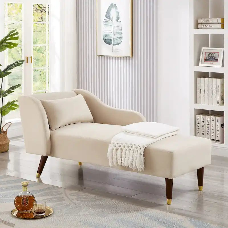 Méridienne moderne en velours
