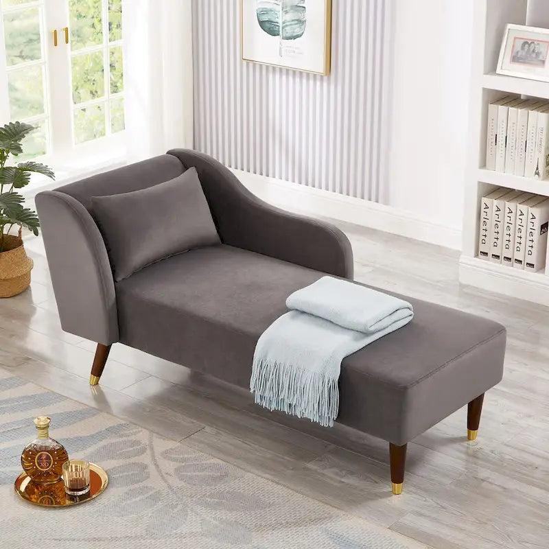 Méridienne moderne en velours