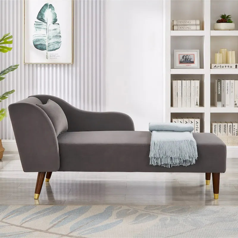 Méridienne moderne en velours