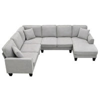 Canapé sectionnel moderne surdimensionné en velours 89*89, grand meuble d'intérieur rembourré en forme de L avec doubles coussins, gris