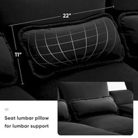 Canapé moderne en forme de U avec console, porte-gobelets et ports USB, meuble d'intérieur symétrique 6 places rembourré, noir