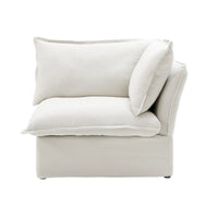 Canapé sectionnel modulaire convertible en U 163 pouces, confort moelleux garni de duvet, rembourré généreusement