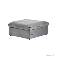 Ensemble de canapés 3 pièces pour salon, canapé modulable Cloud avec pouf de rangement