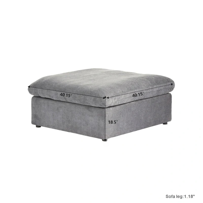 Ensemble de canapés 3 pièces pour salon, canapé modulable Cloud avec pouf de rangement