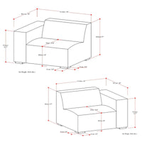 Canapé Modulaire 2 Places WyndenHall Biggs