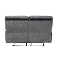 Causeuse inclinable manuelle Muir de 65 pouces, microfibre touffetée grise, bois massif