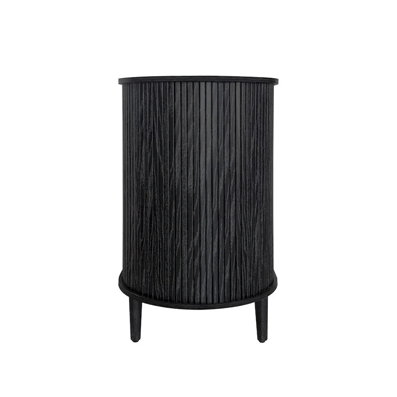 Meuble d'appoint avec portes tambours coulissantes en douceur