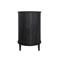 Meuble d'appoint avec portes tambours coulissantes en douceur