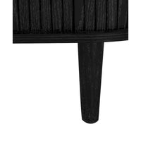 Meuble d'appoint avec portes tambours coulissantes en douceur
