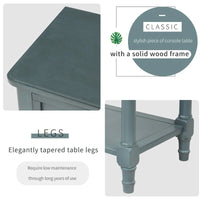 Console étroite Table de canapé mince avec 3 tiroirs et étagère inférieure