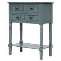 Console étroite Table de canapé mince avec 3 tiroirs et étagère inférieure