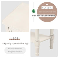 Console étroite Table de canapé mince avec 3 tiroirs et étagère inférieure
