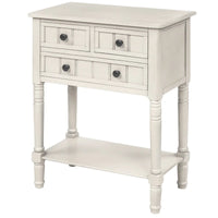 Console étroite Table de canapé mince avec 3 tiroirs et étagère inférieure