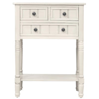 Console étroite Table de canapé mince avec 3 tiroirs et étagère inférieure