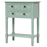 Console étroite Table de canapé mince avec 3 tiroirs et étagère inférieure