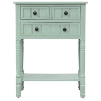 Console étroite Table de canapé mince avec 3 tiroirs et étagère inférieure