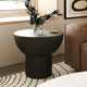 Table d'appoint moderne en béton noir Modrest Fate