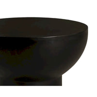 Table d'appoint moderne en béton noir Modrest Fate