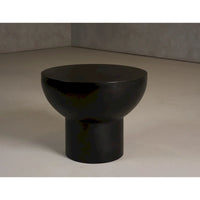 Table d'appoint moderne en béton noir Modrest Fate