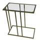 Table d'appoint Serena Carolina Living avec verre transparent – Doré antique