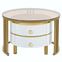 Ensemble de tables basses gigognes avec 2 tiroirs