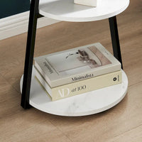 Table d'appoint Skylar à 3 niveaux avec plateau à rebord relevé et pieds asymétriques en métal de style moderne du milieu du siècle