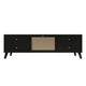 Meuble TV console moderne du milieu du siècle CraftPorch, noir