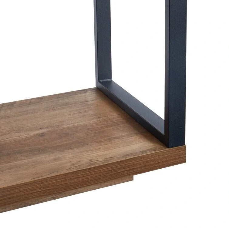 Meuble TV en bois classique, console multimédia pour TV jusqu'à 55 avec cheminée électrique