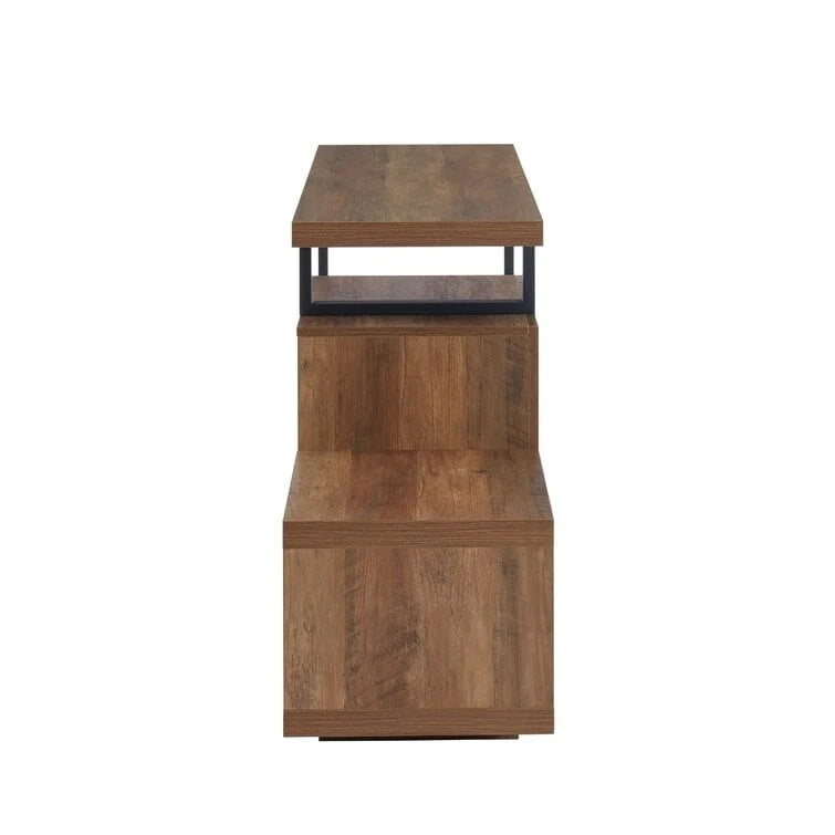 Meuble TV en bois classique avec cheminée électrique pour téléviseur jusqu'à 5 pouces