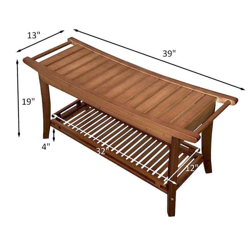Banc de spa Premier en bambou massif 39