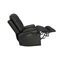 Fauteuil Inclinable Électrique Zéro Gravité en Cuir Pleine Fleur Noir avec Appui-Tête Réglable et Repose-Pieds Extensible