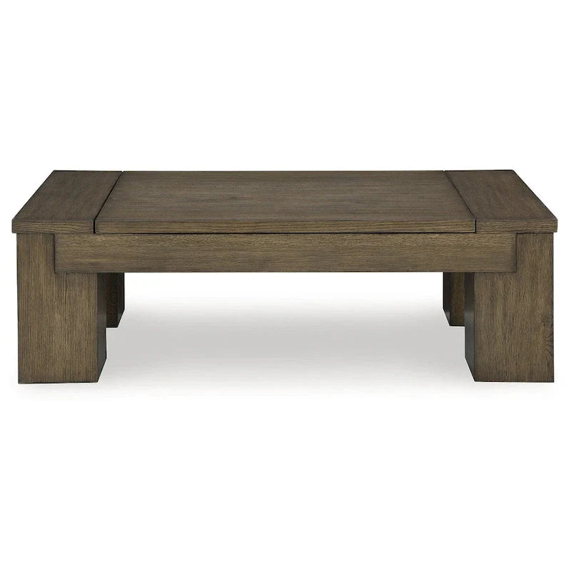 Table basse à plateau relevable Signature Design by Ashley Rosswain Brown - 54 larg. x 28 prof. x 18 haut.