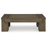 Table basse à plateau relevable Signature Design by Ashley Rosswain Brown - 54 larg. x 28 prof. x 18 haut.