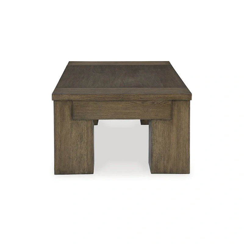 Table basse à plateau relevable Signature Design by Ashley Rosswain Brown - 54 larg. x 28 prof. x 18 haut.